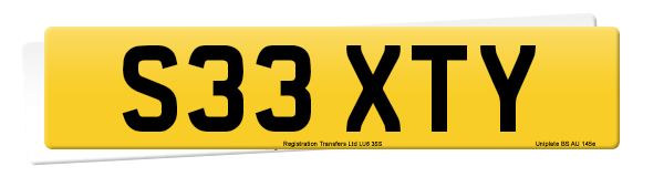 Registration number S33 XTY